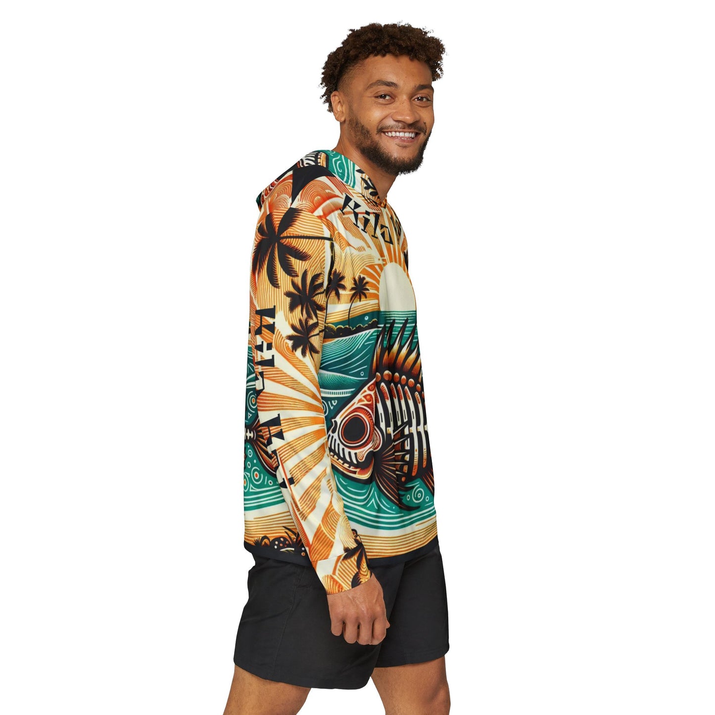 Skelly Sunrise - UPF Sun Protection Shirt with Hood