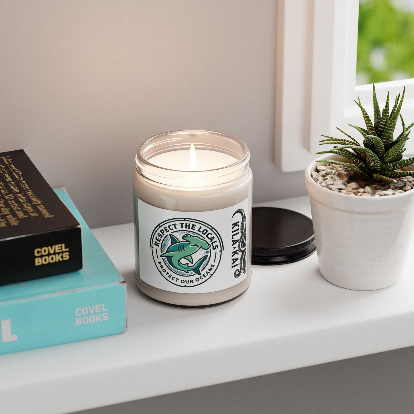 Soy Candle — "Respect The Locals" Ocean Protection Scented Candle (9oz)