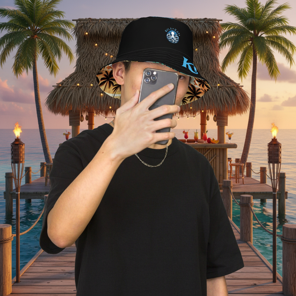 Sunset Skelly Bucket Hat