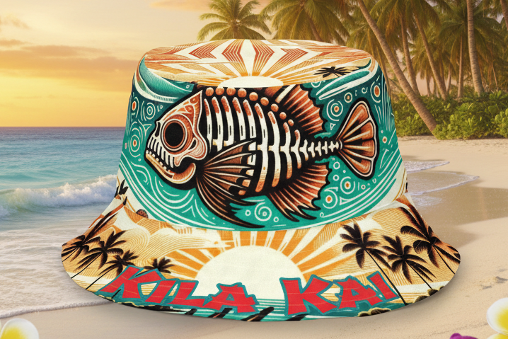Sunset Skelly Bucket Hat