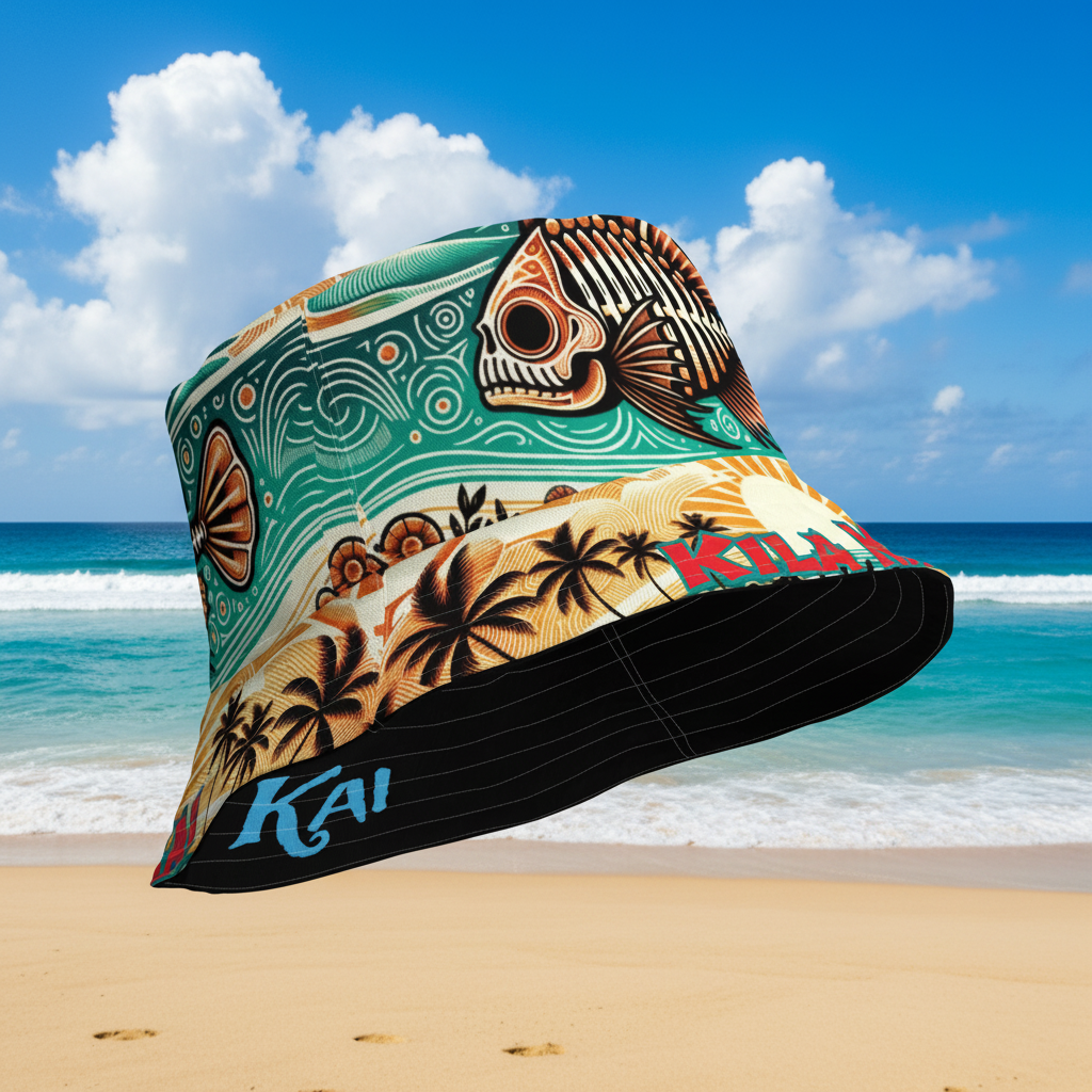 Sunset Skelly Bucket Hat