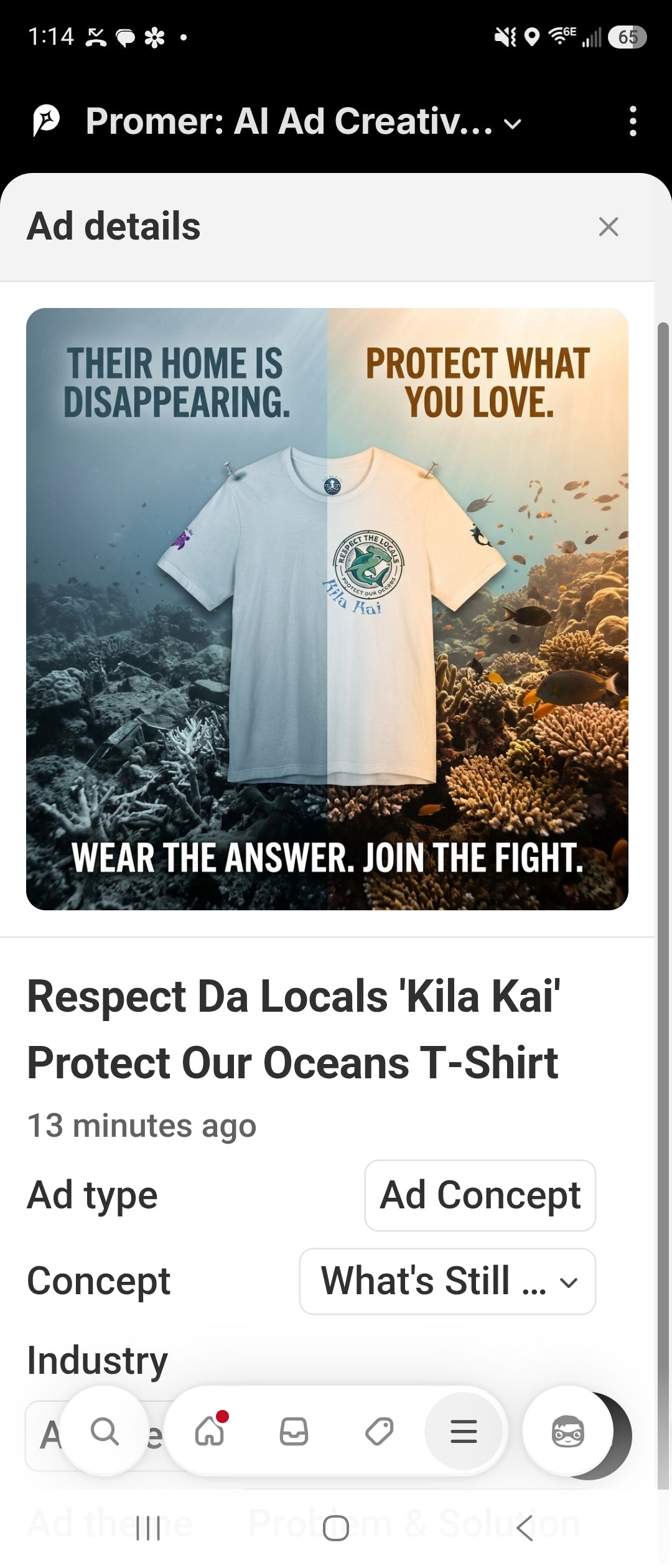 Respect Da Locals 'Kila Kai' Protect Our Oceans T‑Shirt